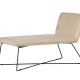 VENTURE DESIGN X-lounge daybed - beige sammet och svart stl