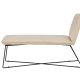 VENTURE DESIGN X-lounge daybed - beige sammet och svart stl