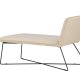 VENTURE DESIGN X-lounge daybed - beige sammet och svart stl