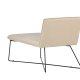 VENTURE DESIGN X-lounge daybed - beige sammet och svart stl