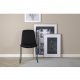 VENTURE DESIGN Muce spisestuestol - svart polyester og sort metall