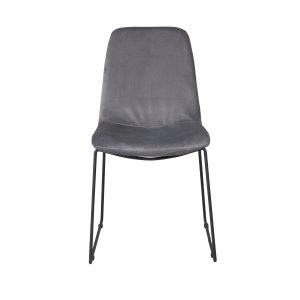 VENTURE DESIGN Muce spisebordsstol - gr velour og sort metal