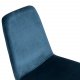 VENTURE DESIGN Muce spisestuestol - bl velour og sort metall