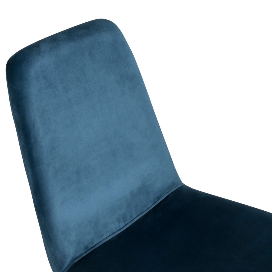 VENTURE DESIGN Muce spisestuestol - bl velour og sort metall