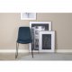 VENTURE DESIGN Muce spisestuestol - bl velour og sort metall