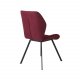 VENTURE DESIGN Gemma Esszimmerstuhl - rotes Polyester und schwarzes Metall