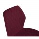 VENTURE DESIGN Gemma Esszimmerstuhl - rotes Polyester und schwarzes Metall