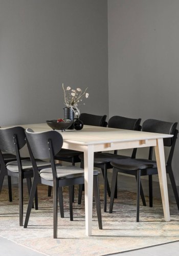 ROWICO Kato spisebordsstol - sort eg og grt stof