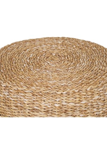 HOUSE NORDIC Rivera puff, rund - naturlig sjgress/bomull (40)