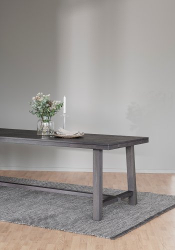 ROWICO Brooklyn spisebord - rget eg m. udtrk (220x95)