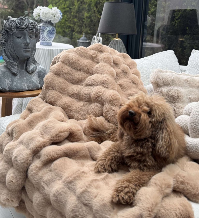 NORDV&Auml;RK Bubble 150x100 - Brunt sofateppe