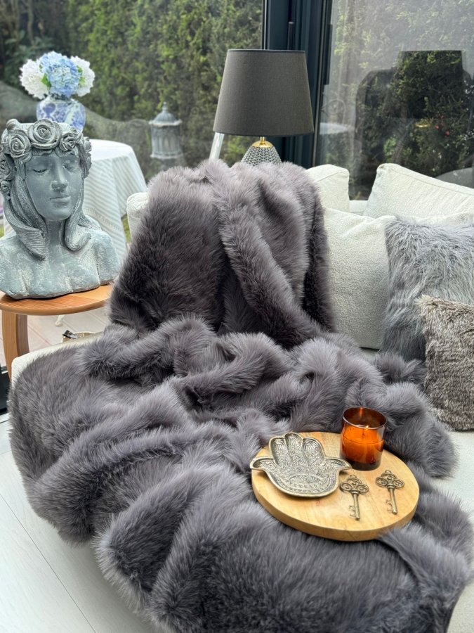 NORDV&Auml;RK Lolita 200x75 - Antrasittgr�tt sofasjal