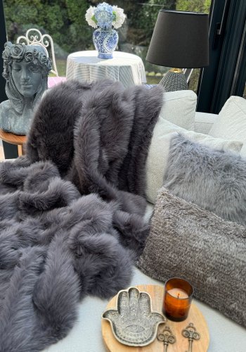 NORDV&Auml;RK Lolita 200x75 - Antrasittgr�tt sofasjal