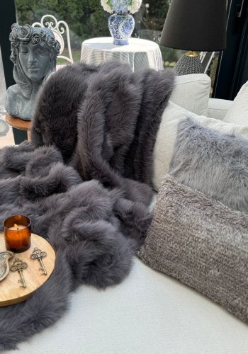 NORDV&Auml;RK Lolita 200x75 - Antrasittgr�tt sofasjal