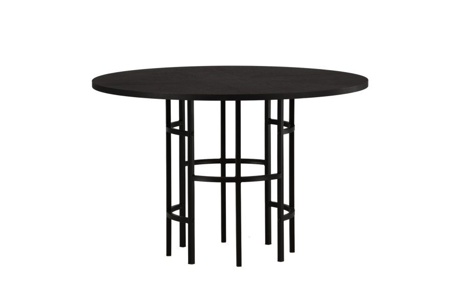 VENTURE DESIGN Copenhagen spisebord, rundt - svart finer (115)