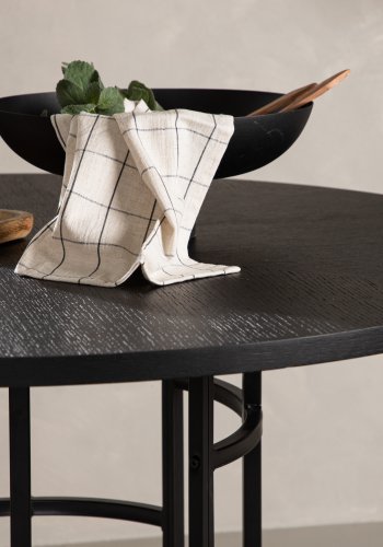VENTURE DESIGN Copenhagen spisebord, rundt - svart finer (115)
