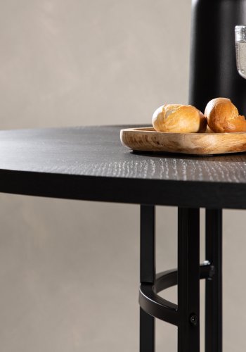 VENTURE DESIGN Copenhagen spisebord, rundt - svart finer (115)