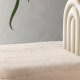 VENTURE DESIGN Newton puf, kvadratisk - offwhite polyester bamsestof og slv stl (45x45)