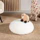 VENTURE DESIGN Ruston barnepuff, rund - hvit lammeull (40)
