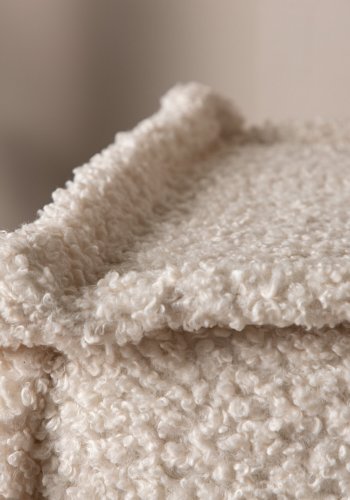 VENTURE DESIGN Castine puff, firkantet - hvit bouclé (40x40)