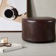 VENTURE DESIGN Eastport puff, rund - mrkebrun PU (41)