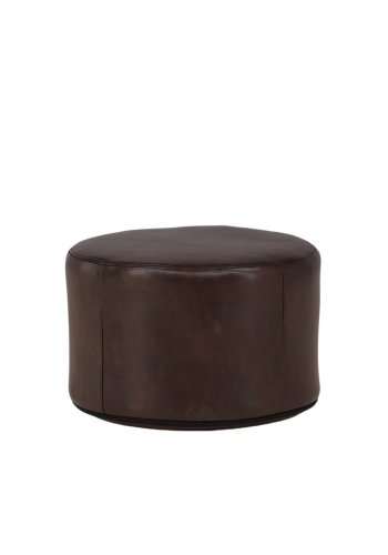 VENTURE DESIGN Eastport puff, rund - mrkebrun PU (41)