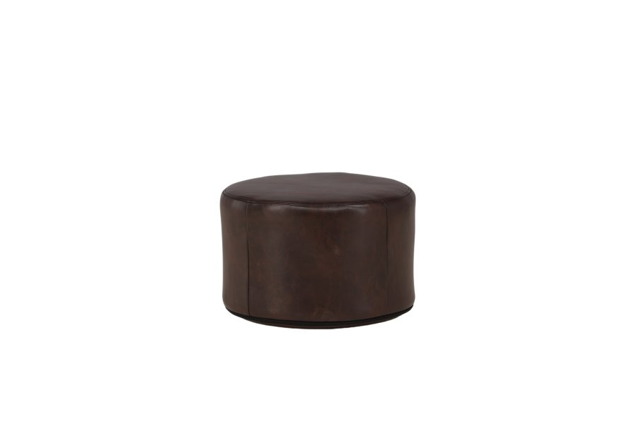 VENTURE DESIGN Eastport puff, rund - mrkebrun PU (41)
