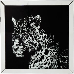 KARE DESIGN Plakat, spegelleopard - flerfrgad, med ram, (80x80cm)