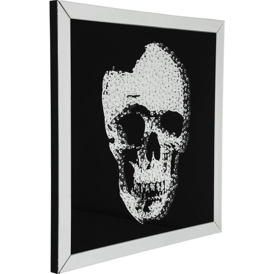 KARE DESIGN Plakat, Mirror Skull - Sort slv, m. ramme, (100x100cm)