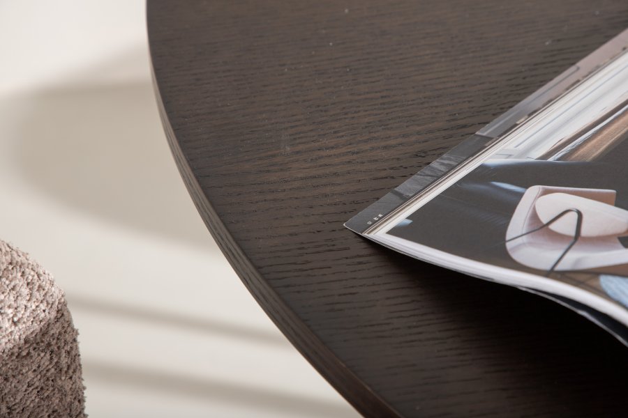 VENTURE DESIGN Copenhagen Esstisch, rund – Mokkafurnier (115)