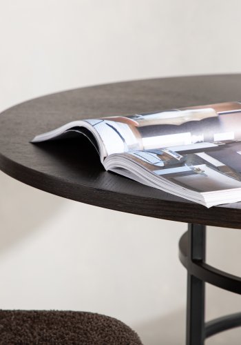 VENTURE DESIGN Copenhagen Esstisch, rund – Mokkafurnier (115)