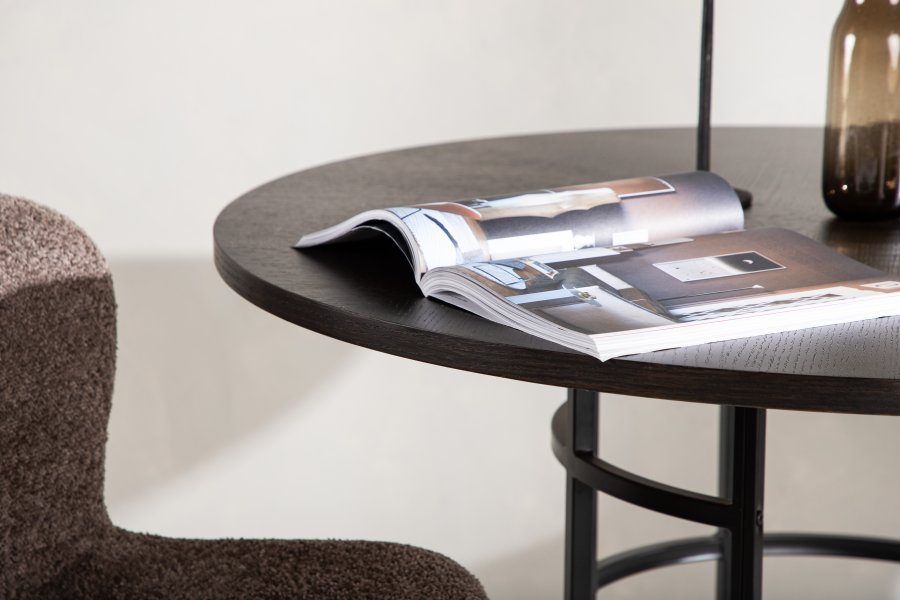 VENTURE DESIGN Copenhagen Esstisch, rund – Mokkafurnier (115)
