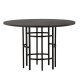 VENTURE DESIGN Copenhagen Esstisch, rund – Mokkafurnier (115)