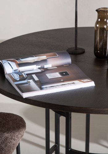 VENTURE DESIGN Copenhagen Esstisch, rund – Mokkafurnier (115)