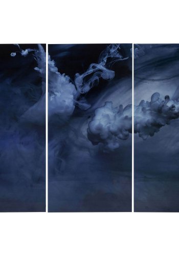 KARE DESIGN Triptychon Clouds Plakat - Hvid Glas og komposittr, (160x24cm)