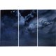 KARE DESIGN Triptychon Clouds Plakat - Hvid Glas og komposittr, (160x24cm)