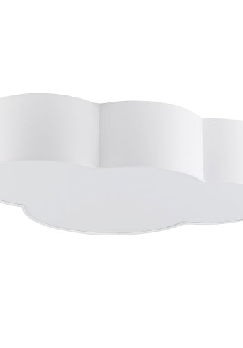 TK Sky barnelampe - hvitt stoff og hvit plast