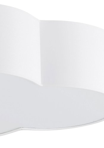 TK Sky barnelampe - hvitt stoff og hvit plast