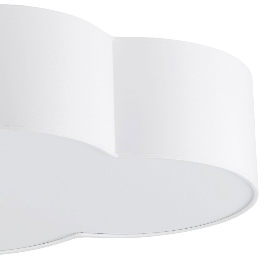 TK Sky barnelampe - hvitt stoff og hvit plast