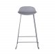 VENTURE DESIGN Wave barstol, med ryggsttte og fotsttte - gr plast og gr metall