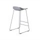 VENTURE DESIGN Wave barstol, med ryggsttte og fotsttte - gr plast og gr metall