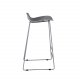 VENTURE DESIGN Wave barstol, med ryggsttte og fotsttte - gr plast og gr metall