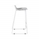 VENTURE DESIGN Wave barstol, med ryggstöd och fotstöd - vit plast och vit metall