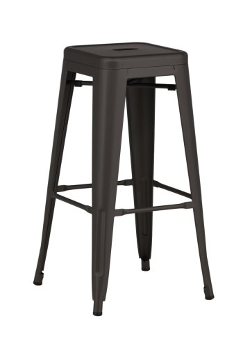 VENTURE DESIGN Tempe barstol, med fotsttte - mrk grtt stl