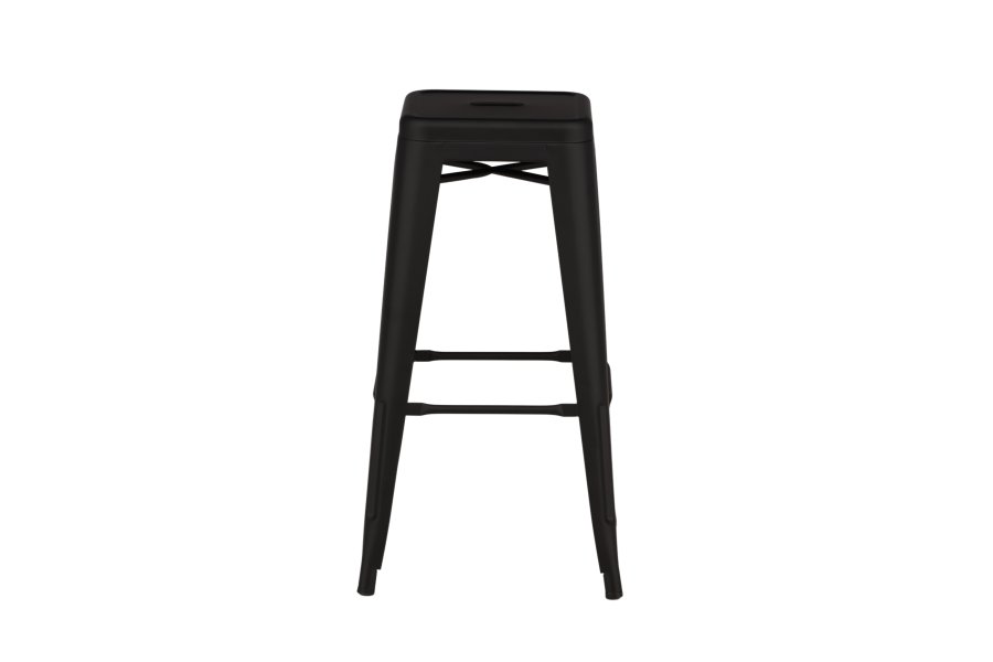 VENTURE DESIGN Tempe barstol, med fotsttte - matt sort stl