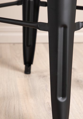 VENTURE DESIGN Tempe barstol, med fotsttte - matt sort stl