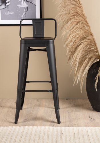 VENTURE DESIGN Tempe barkrakk, med ryggsttte og fotsttte - matt sort stl