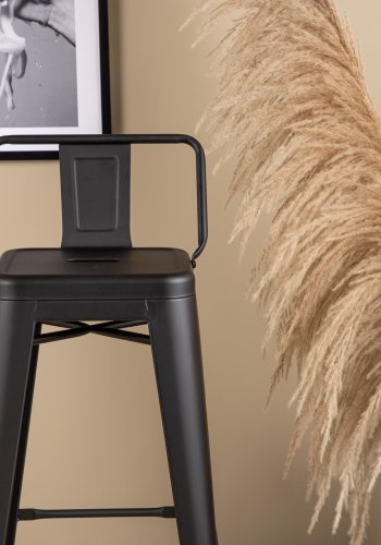 VENTURE DESIGN Tempe barkrakk, med ryggsttte og fotsttte - matt sort stl