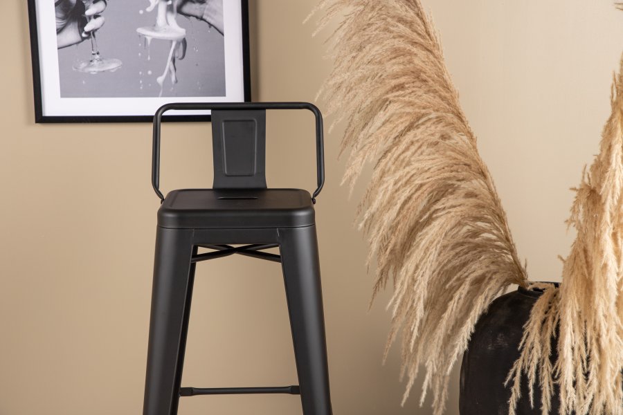 VENTURE DESIGN Tempe barkrakk, med ryggsttte og fotsttte - matt sort stl