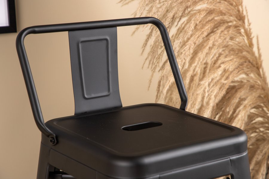 VENTURE DESIGN Tempe barkrakk, med ryggsttte og fotsttte - matt sort stl